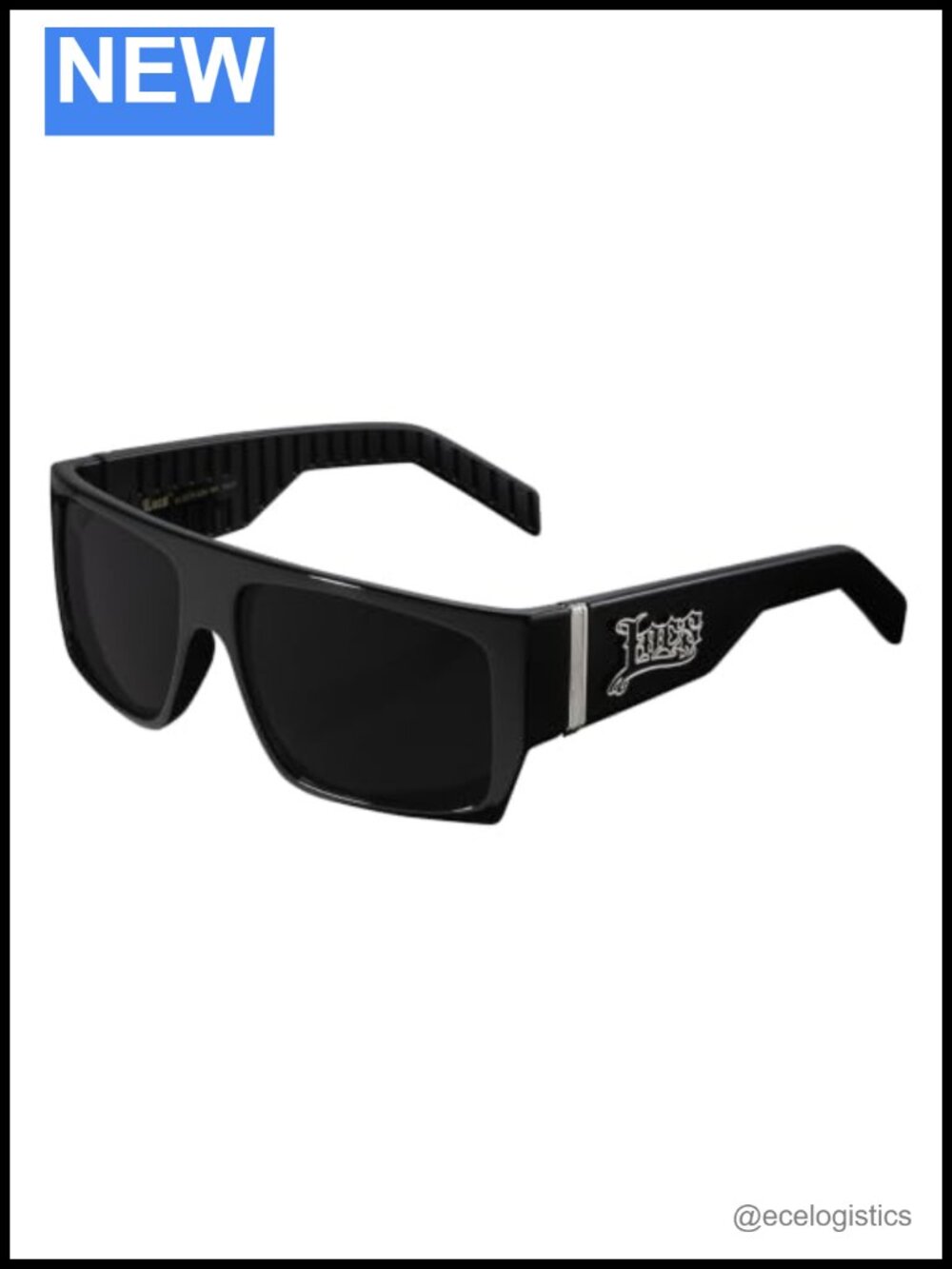 Flat Top Sunglasses Men UV Protection Wrap Style with Pouch